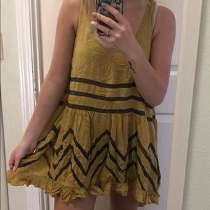 Yellow free people dress